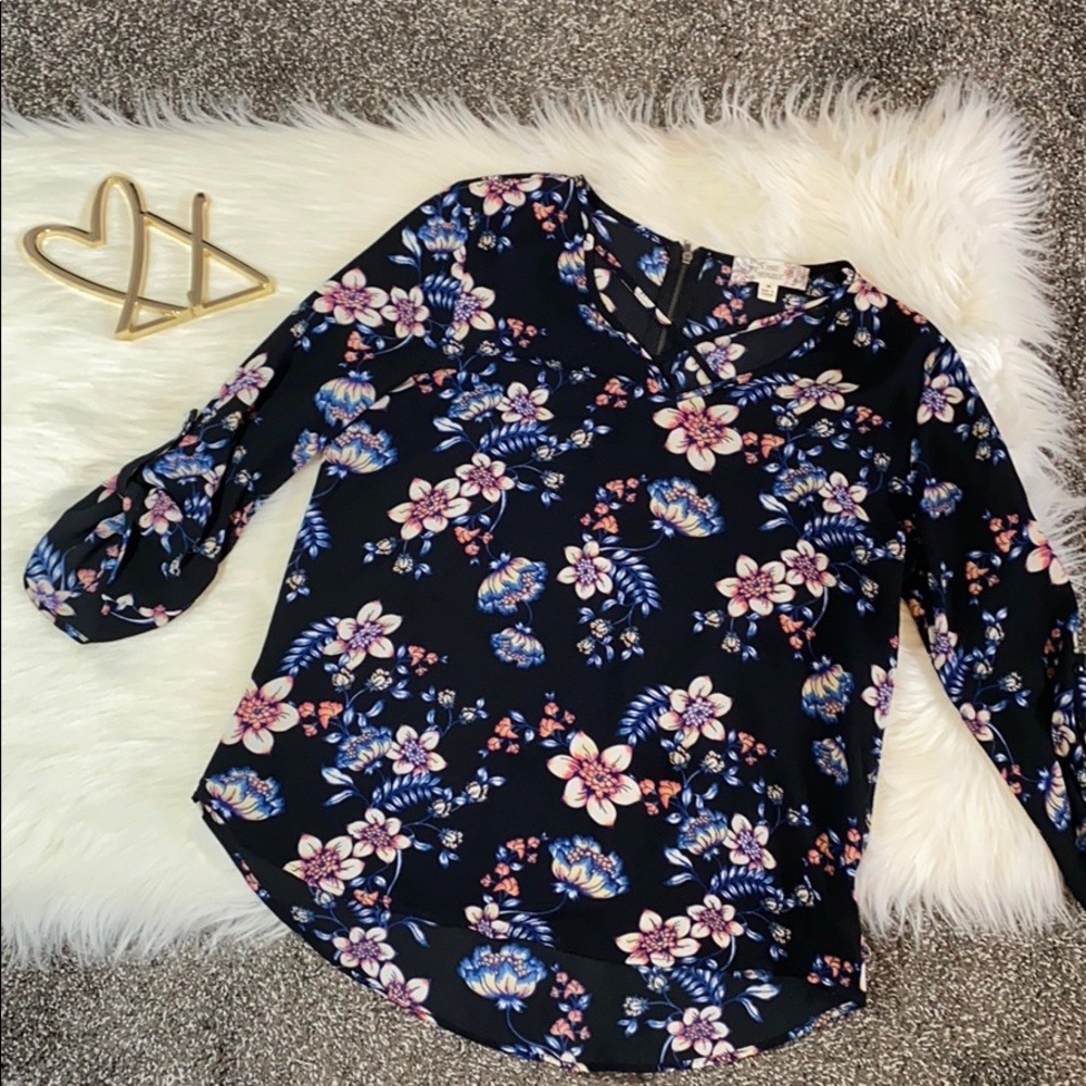 Pink Republic Floral print three quarter sleeve blouse